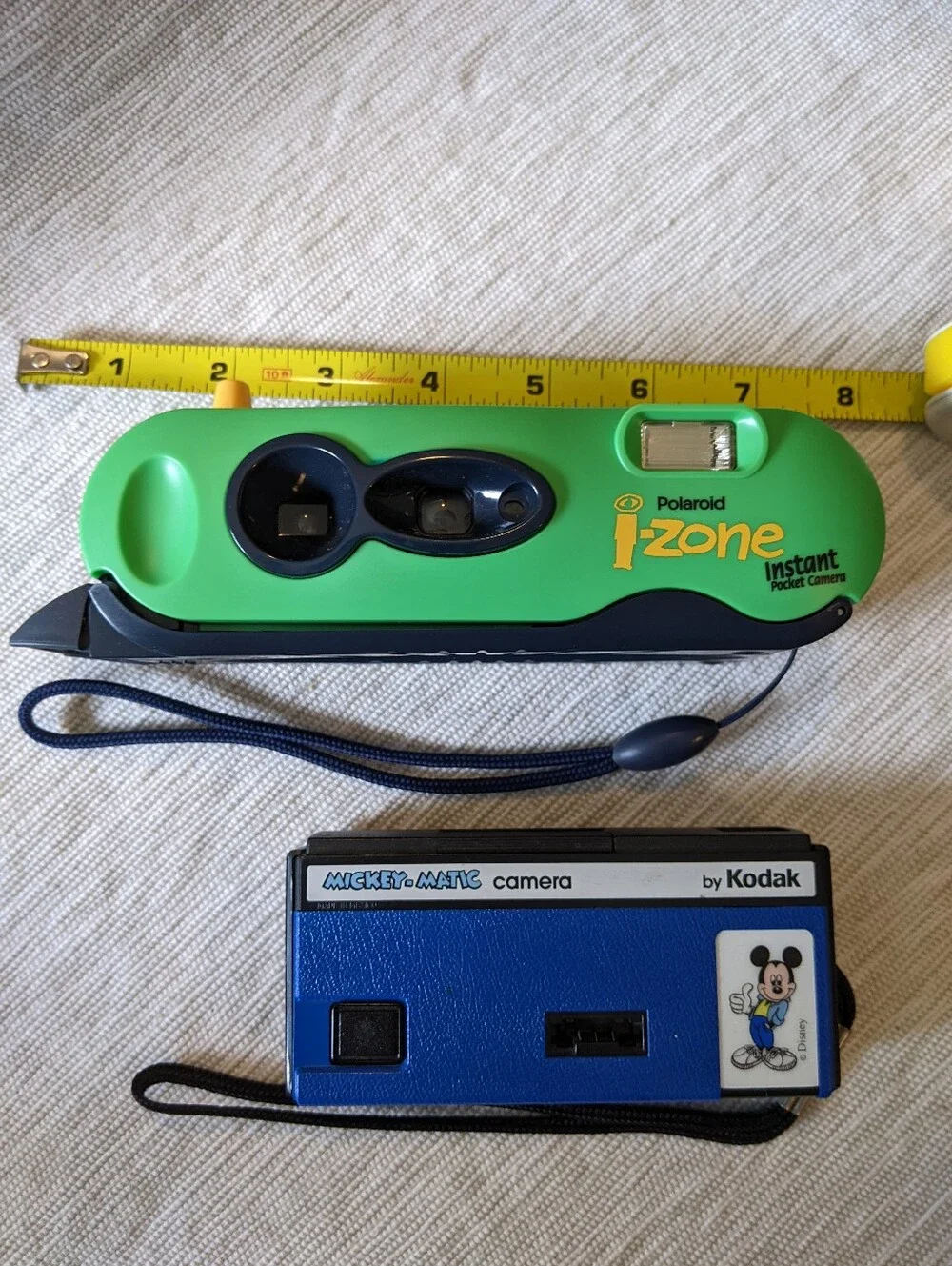 Polaroid i-zone Pocket Instant Camera And Mickey -Matic, With Wrist Straps!